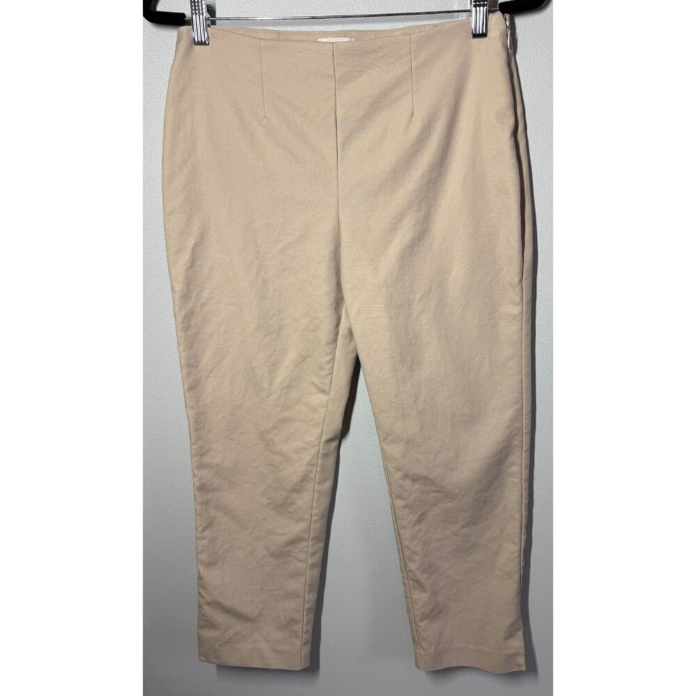 Chico's SO Slimming Khaki Cropped Chino Pants Size Small‎ (0) Minimalist Neutral